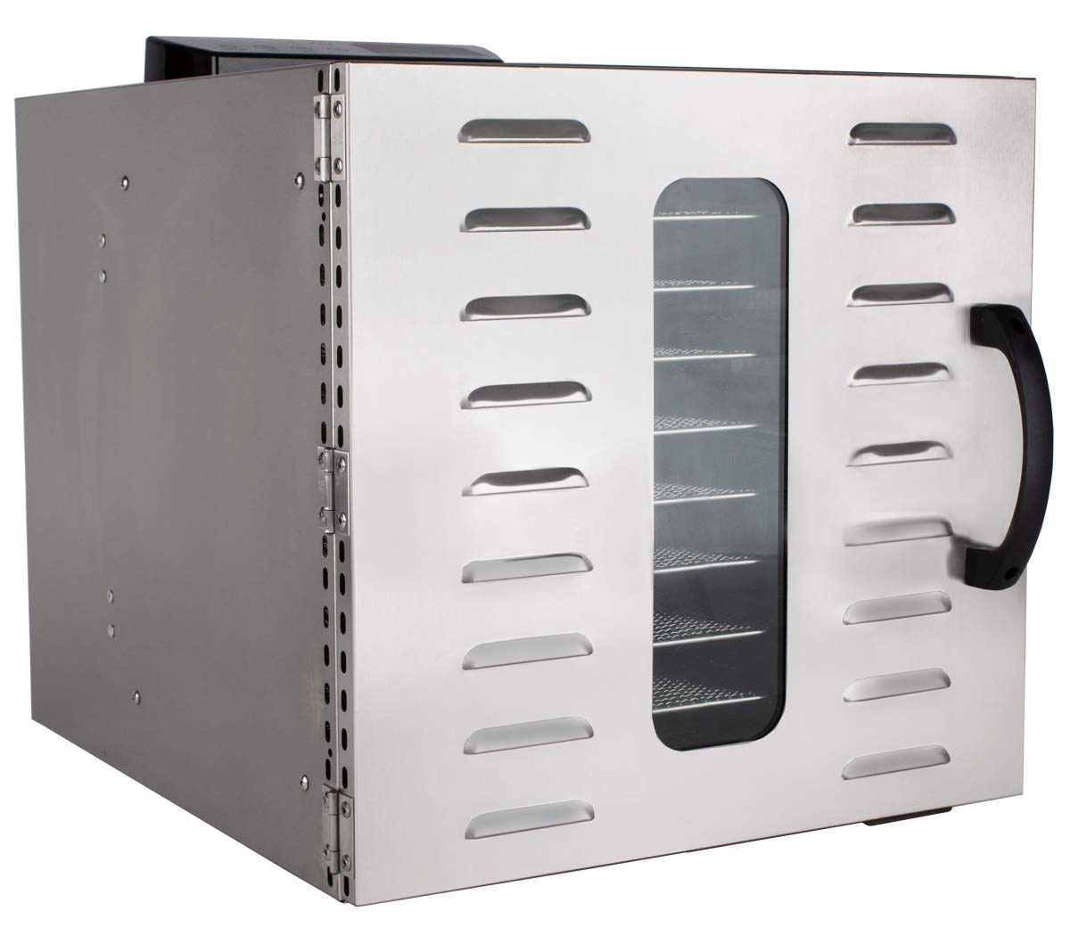 Beeketal 'BDA-15' Dörrautomat aus Edelstahl mit 10 Etagen, Zeitschaltuhr (max. 24h), einstellbarer Temperatur (30-90 °C) und LED Bedienfeld - Profi Gastro Dörrgerät inkl. 10 Einlegegitter